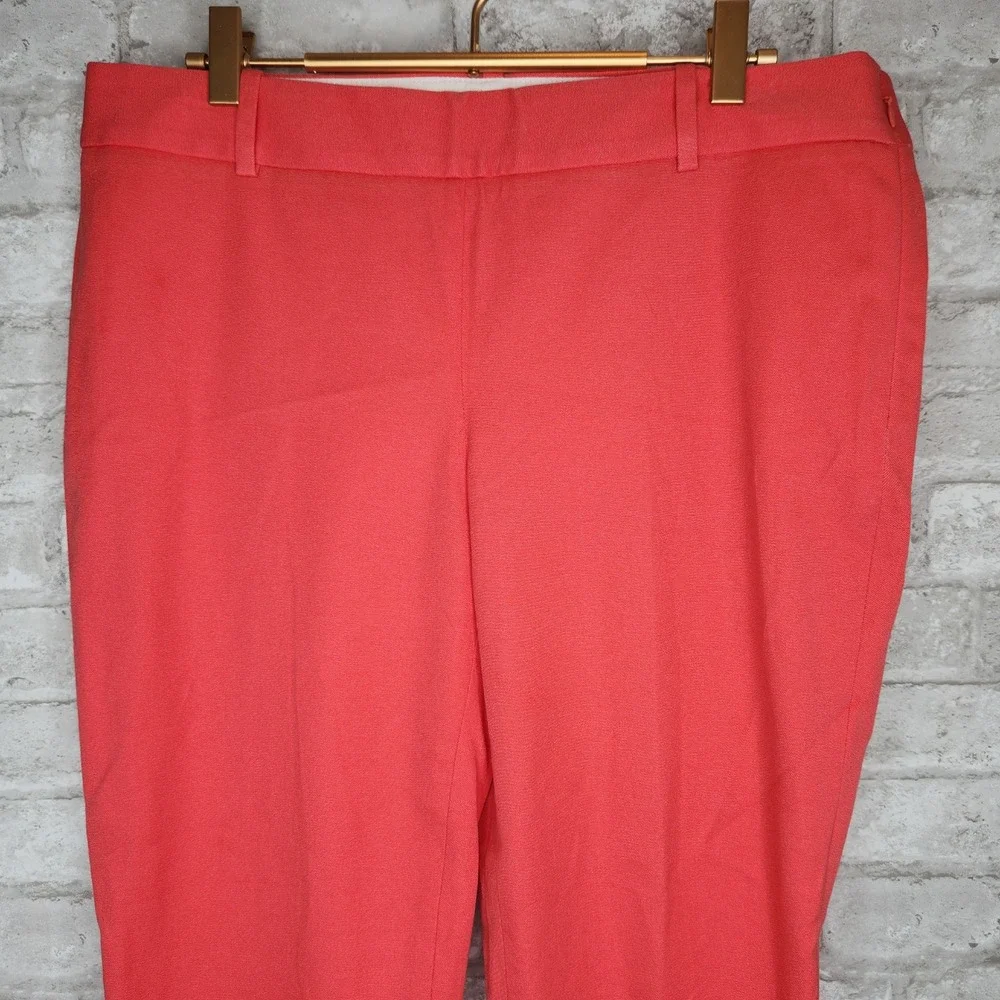 J. Crew Ankle Pants Orange Coral Stretch Cotton Professional 10